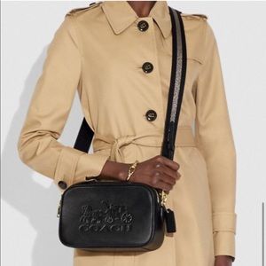 Coach F75818 Jes Crossbody Pebble Leather Black